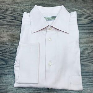 Grayson Reade Pink Twill French Cuff Shirt 17.5